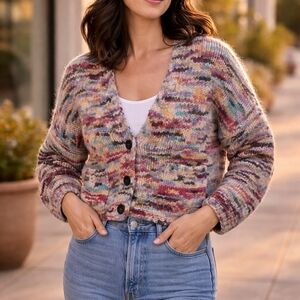 Zara Colorful Knit Women's Cardigan